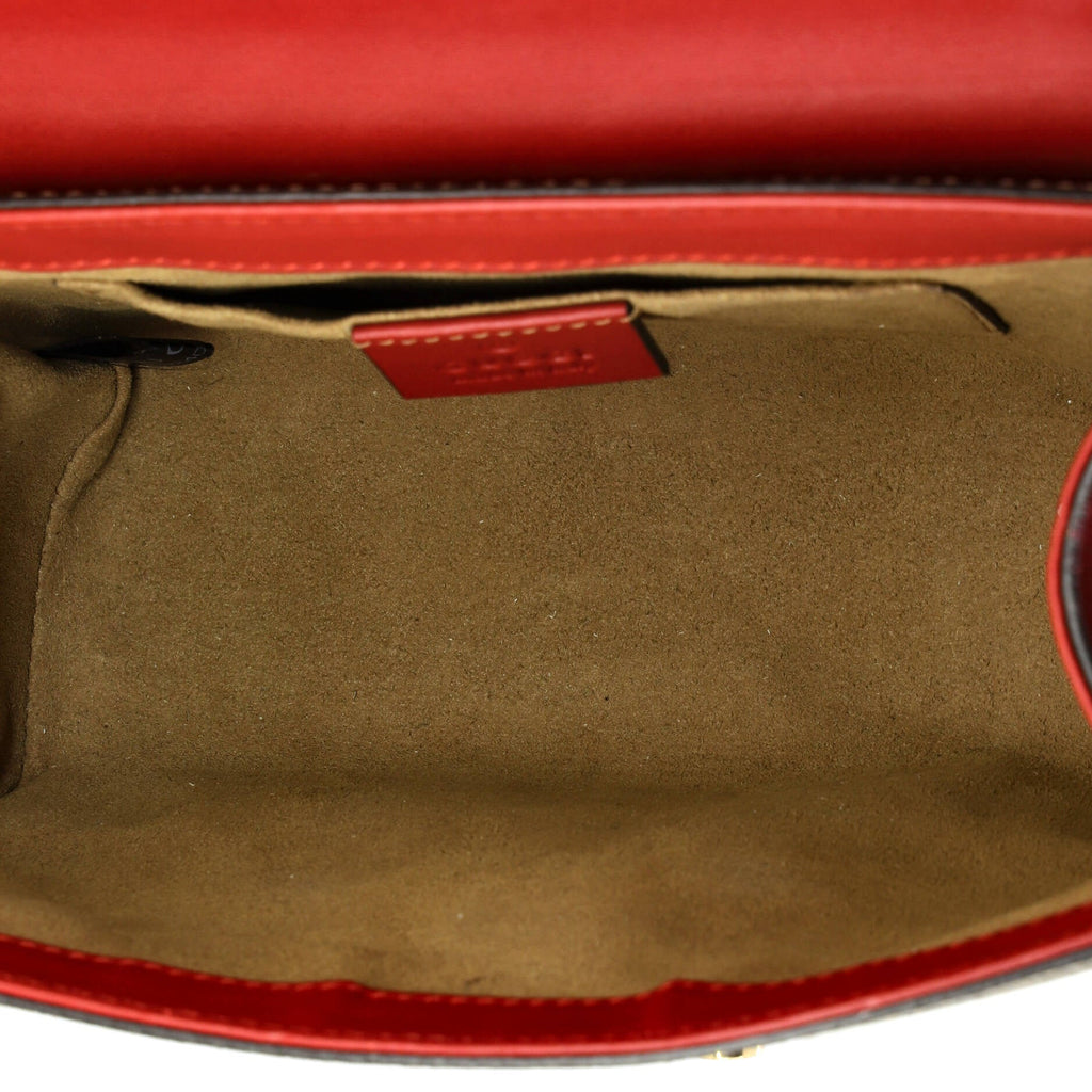 Padlock Shoulder Bag GG Coated Canvas and Leather Small