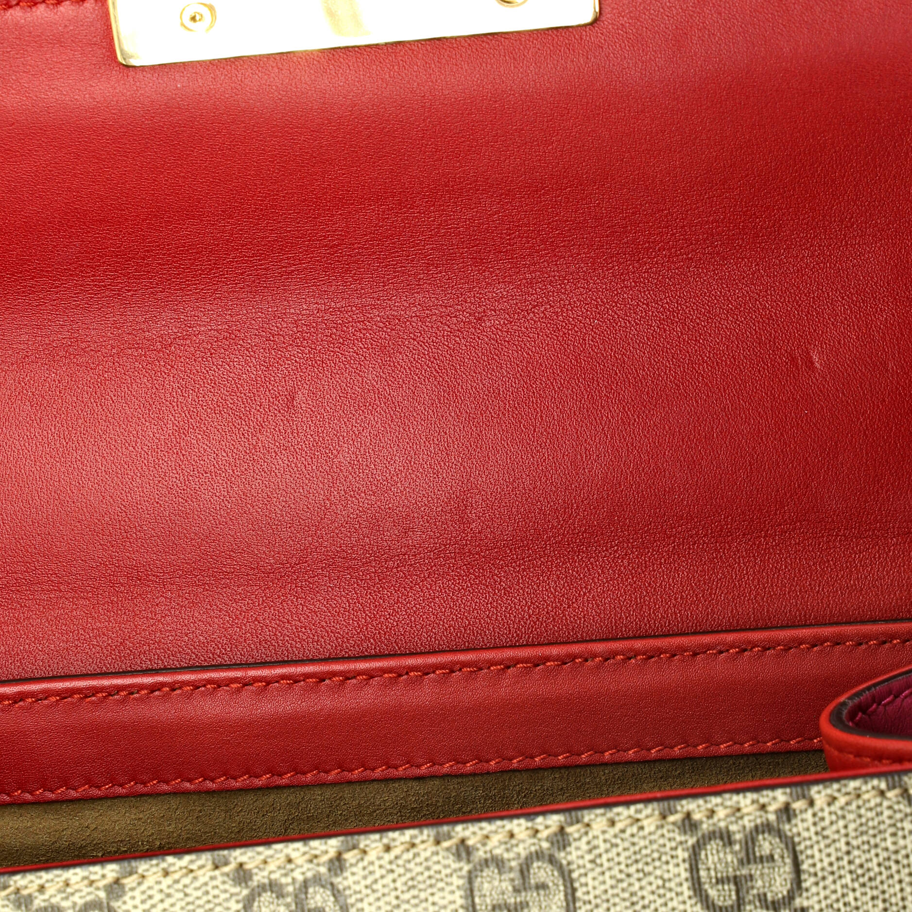 Padlock Shoulder Bag GG Coated Canvas and Leather Small