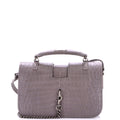 Charlotte Messenger Bag Crocodile Embossed Leather Medium