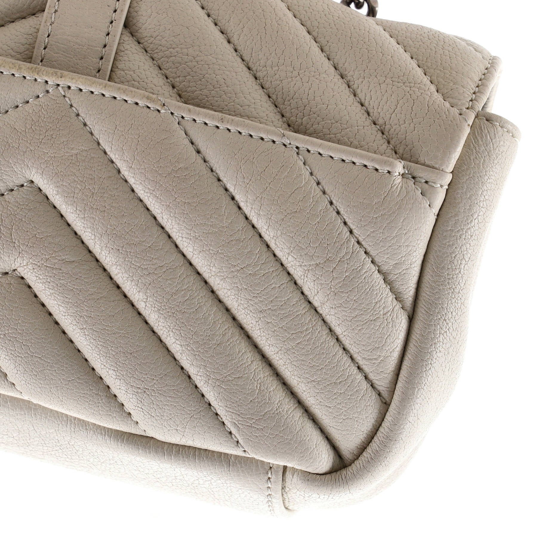 Classic Monogram Crossbody Bag Matelasse Chevron Leather Baby