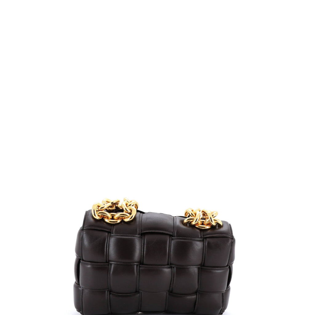 Cassette Chain Crossbody Bag Padded Maxi Intrecciato Leather