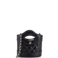 31 Shopping Bag Clutch with Chain Quilted Calfskin Nano