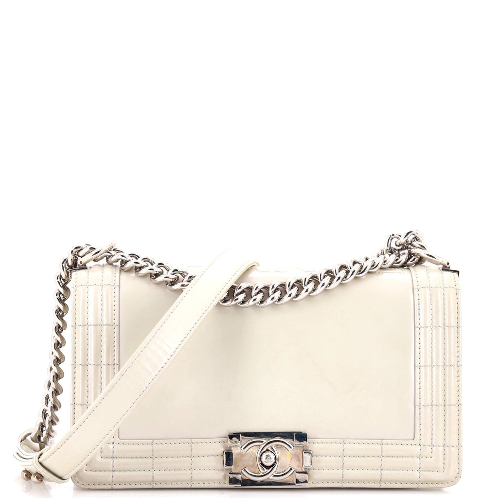 Reverso Boy Flap Bag Glazed Calfskin Old Medium