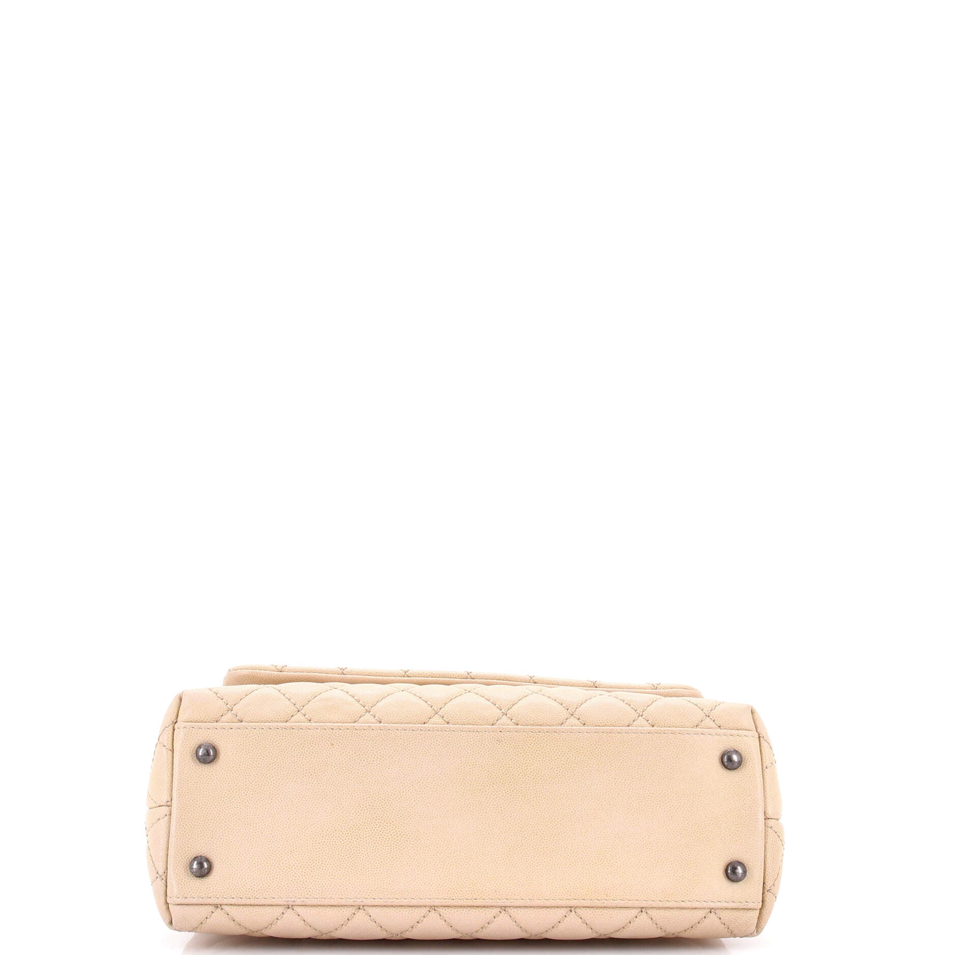 Coco Top Handle Bag Quilted Caviar Small