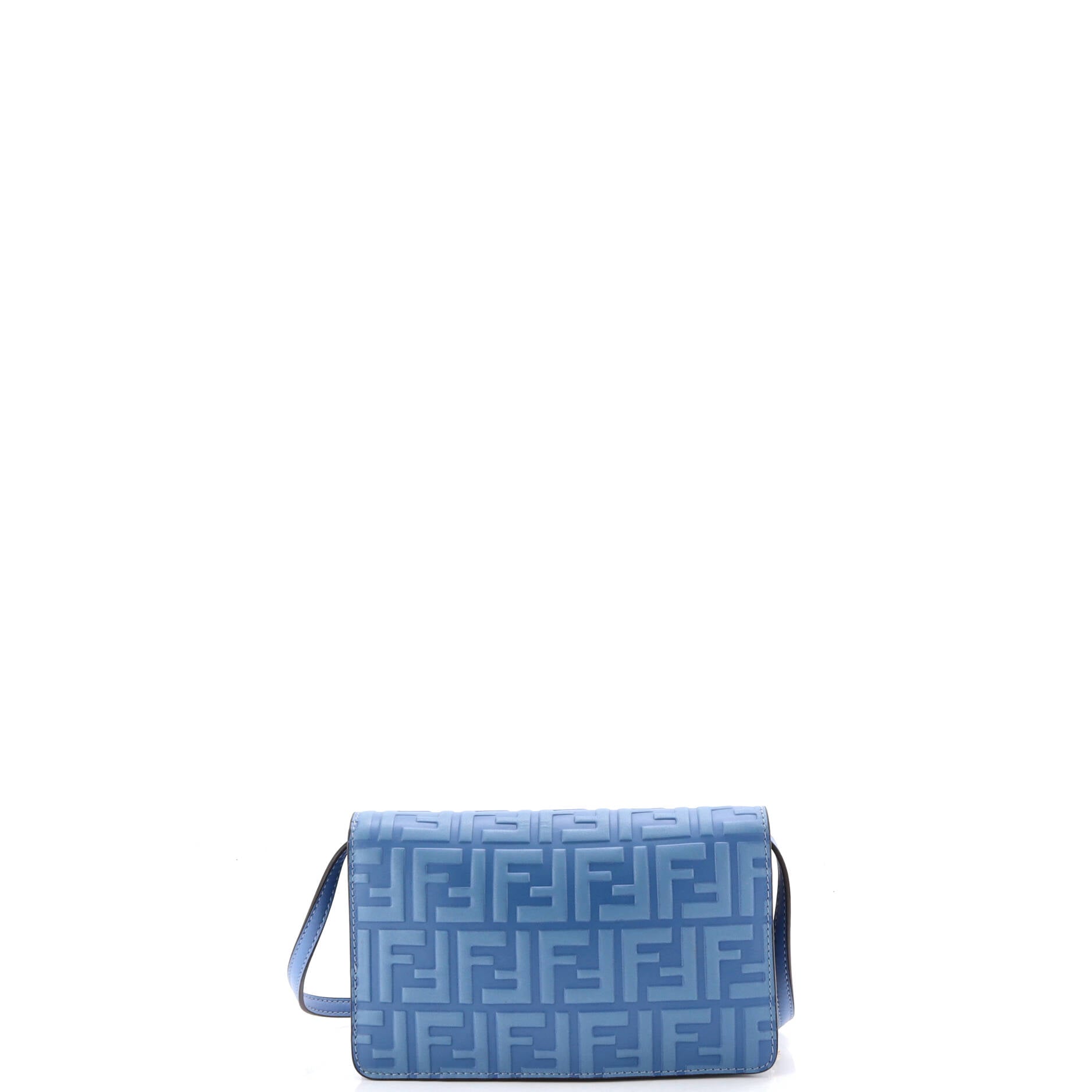 FF Diamonds Wallet on Chain FF Embossed Leather