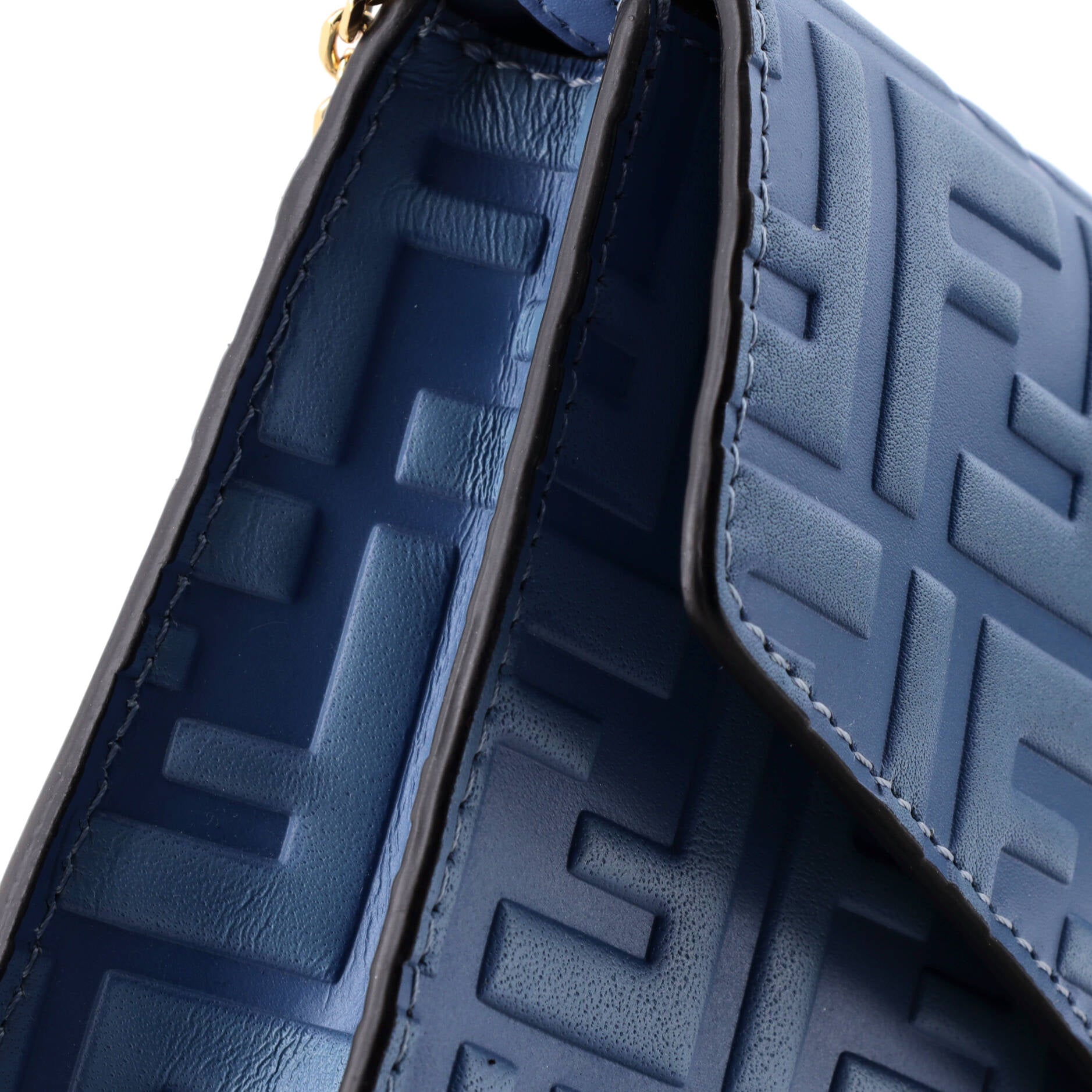 FF Diamonds Wallet on Chain FF Embossed Leather