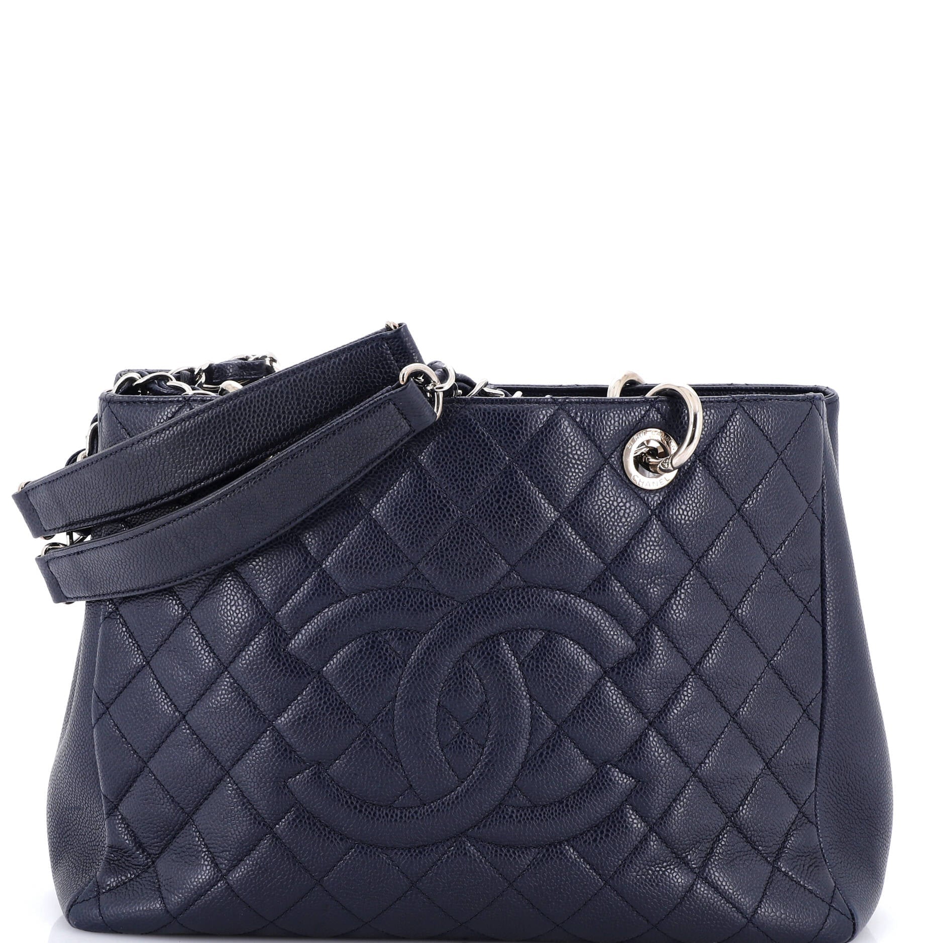 Grand Shopping Tote Quilted Caviar