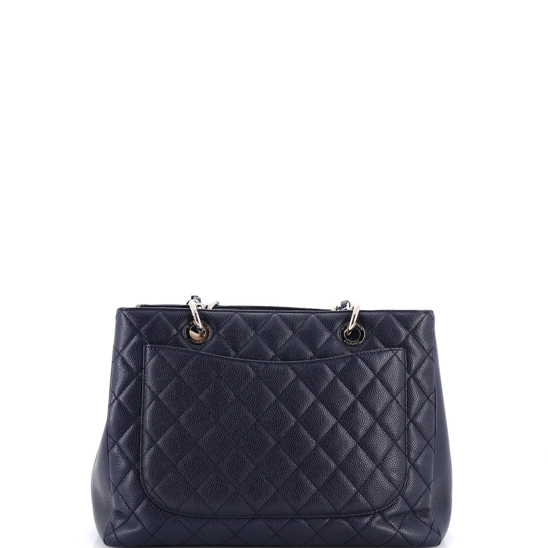 Grand Shopping Tote Quilted Caviar