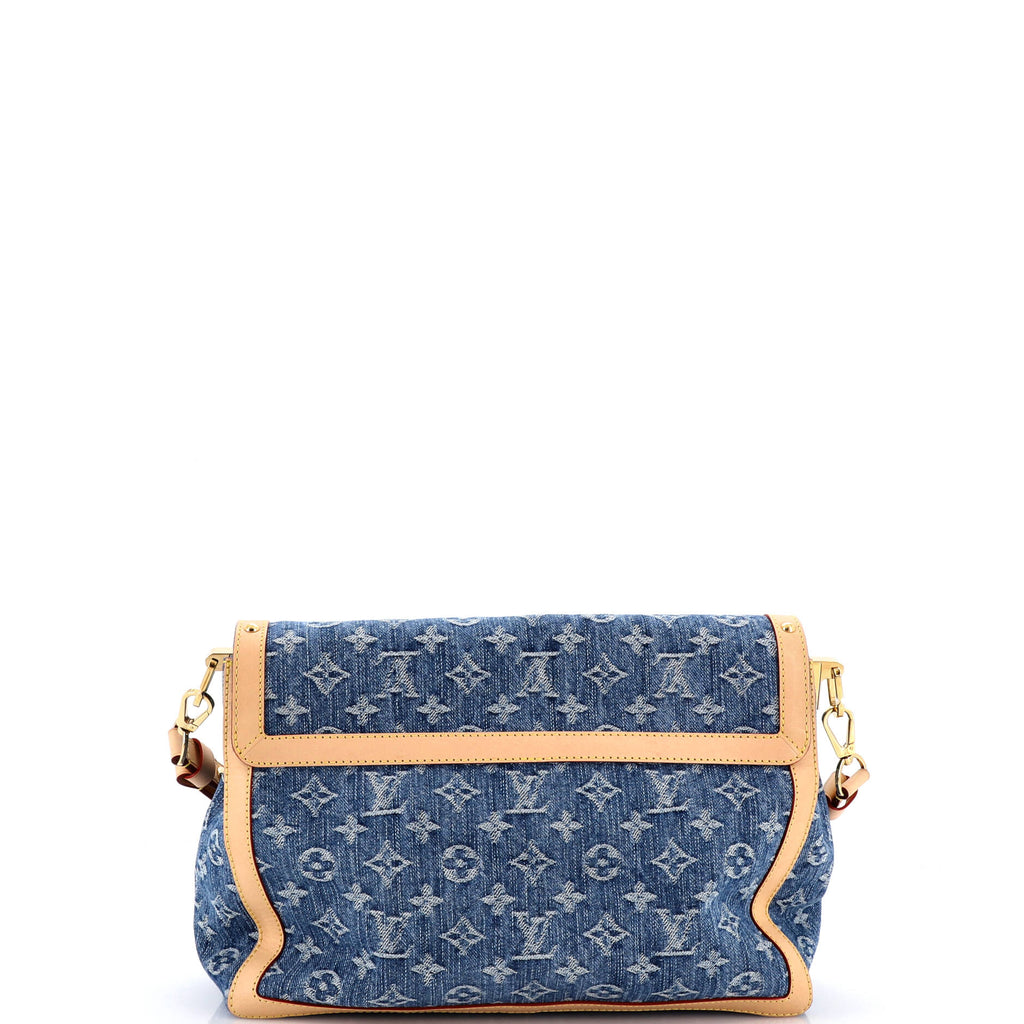 Dauphine Soft Shoulder Bag Monogram Denim GM