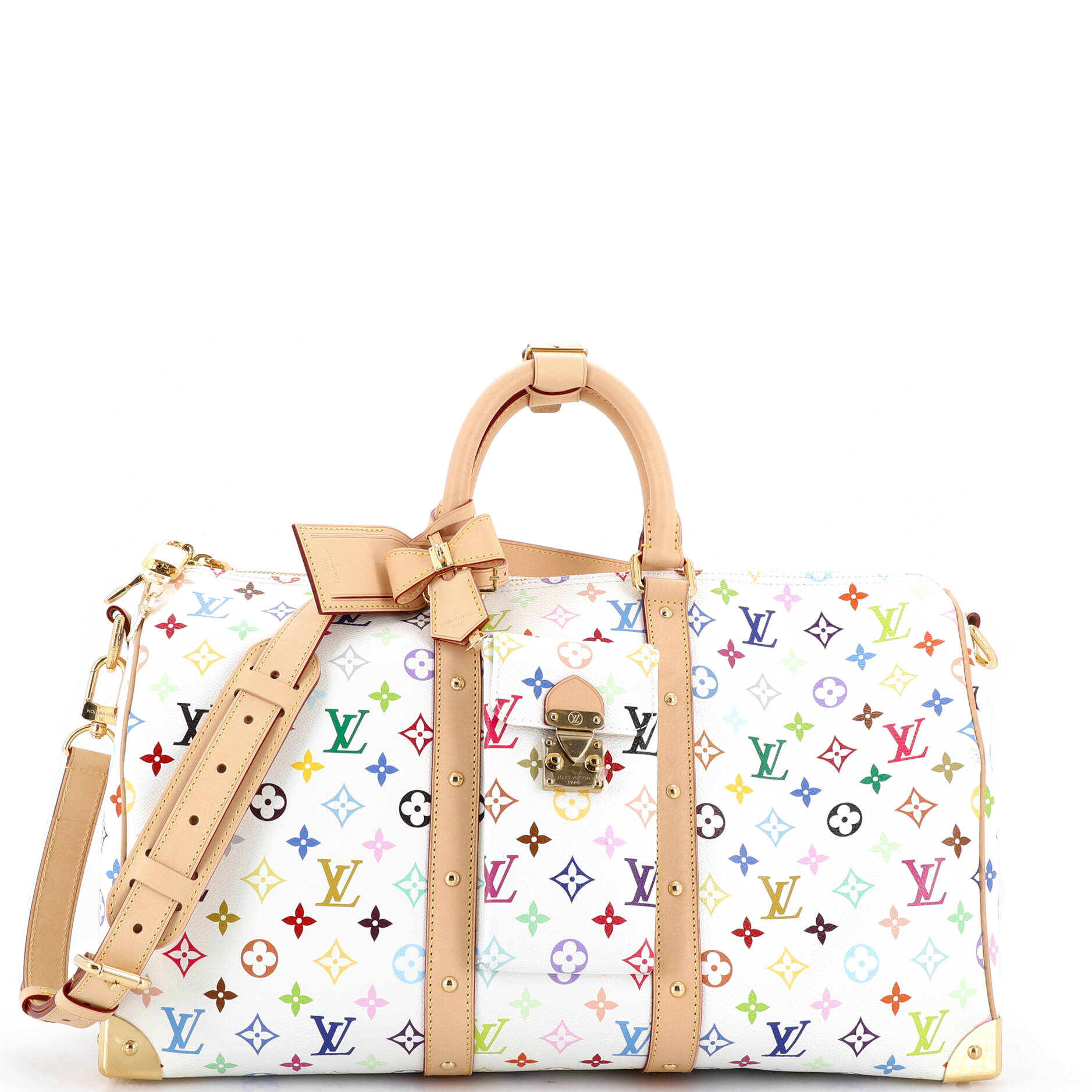x Takashi Murakami Keepall Bandouliere Bag Monogram Multicolor 45