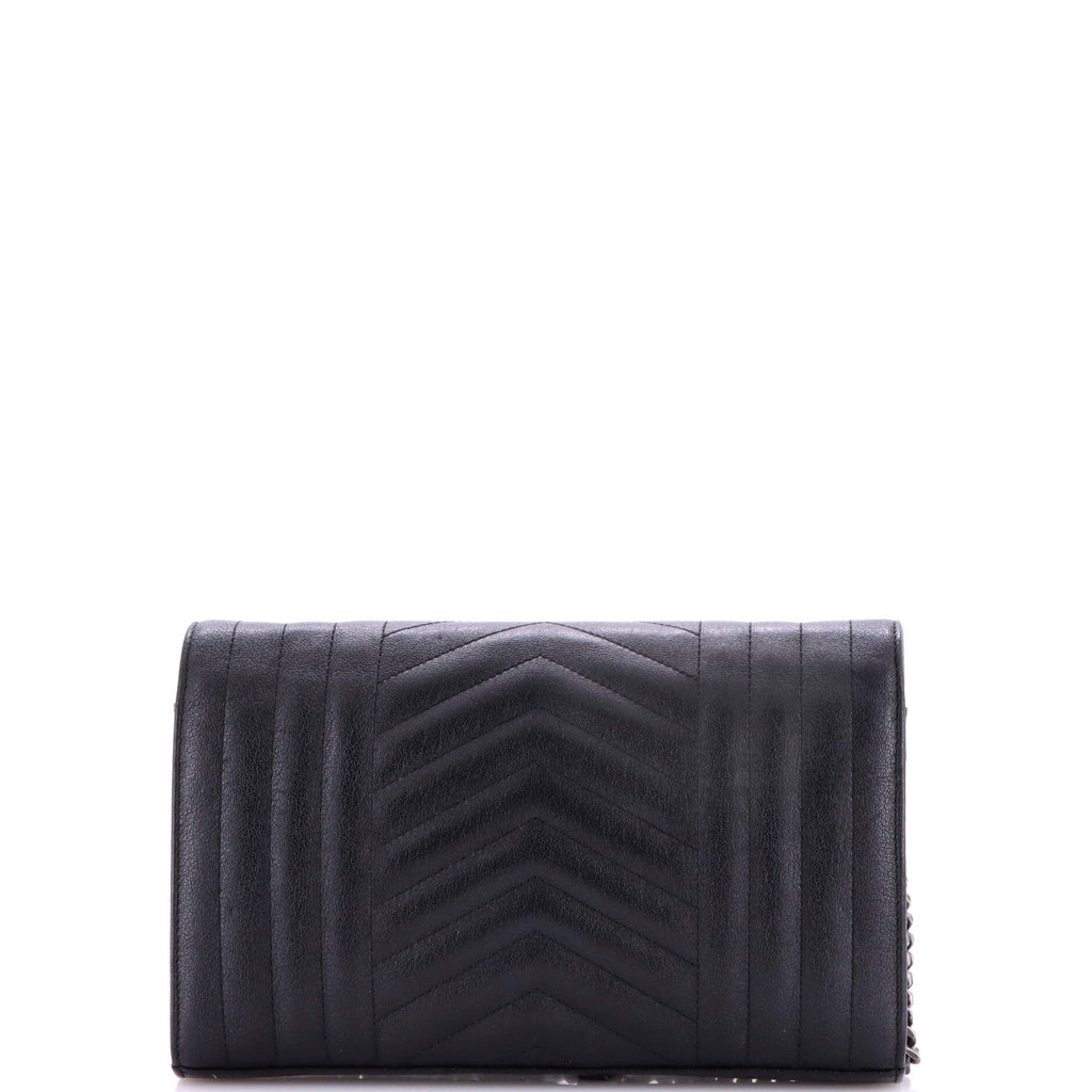 Classic Monogram Chain Wallet Mixed Matelasse Leather Medium