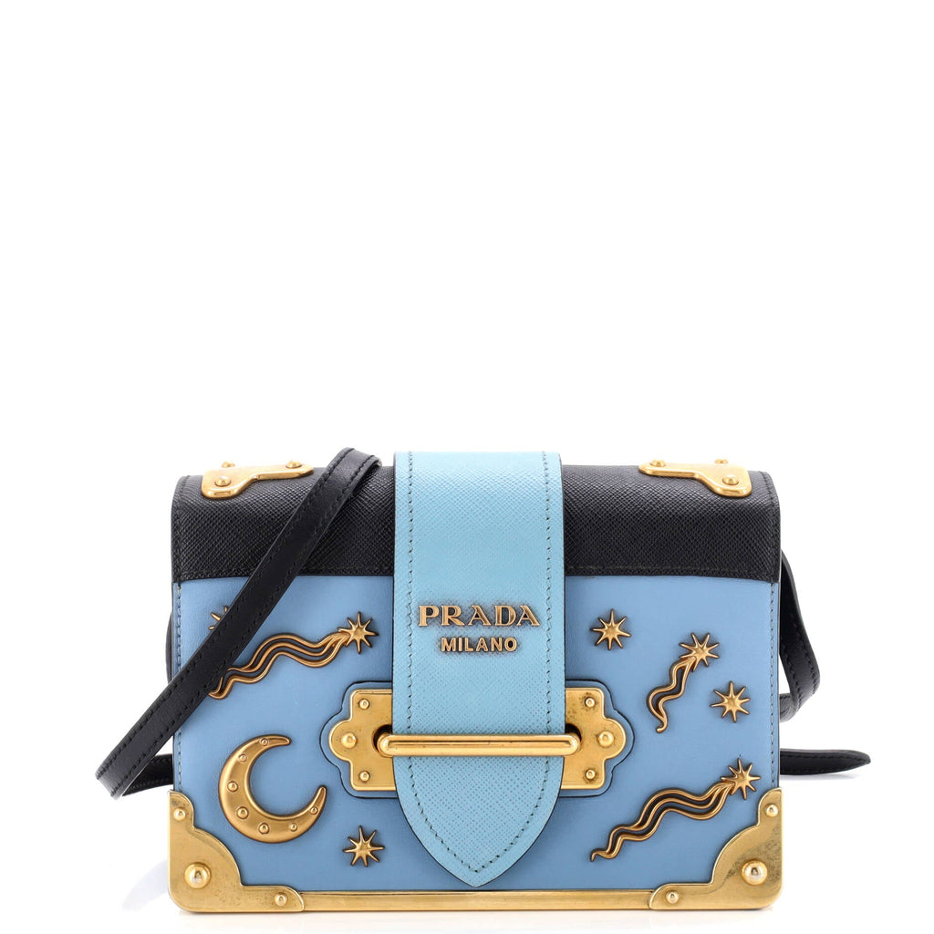 Cahier Crossbody Bag Embellished Leather Small