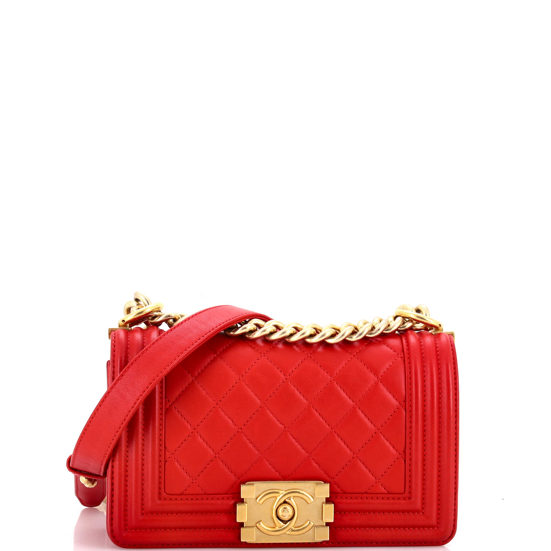 Boy Flap Bag Quilted Lambskin Small
