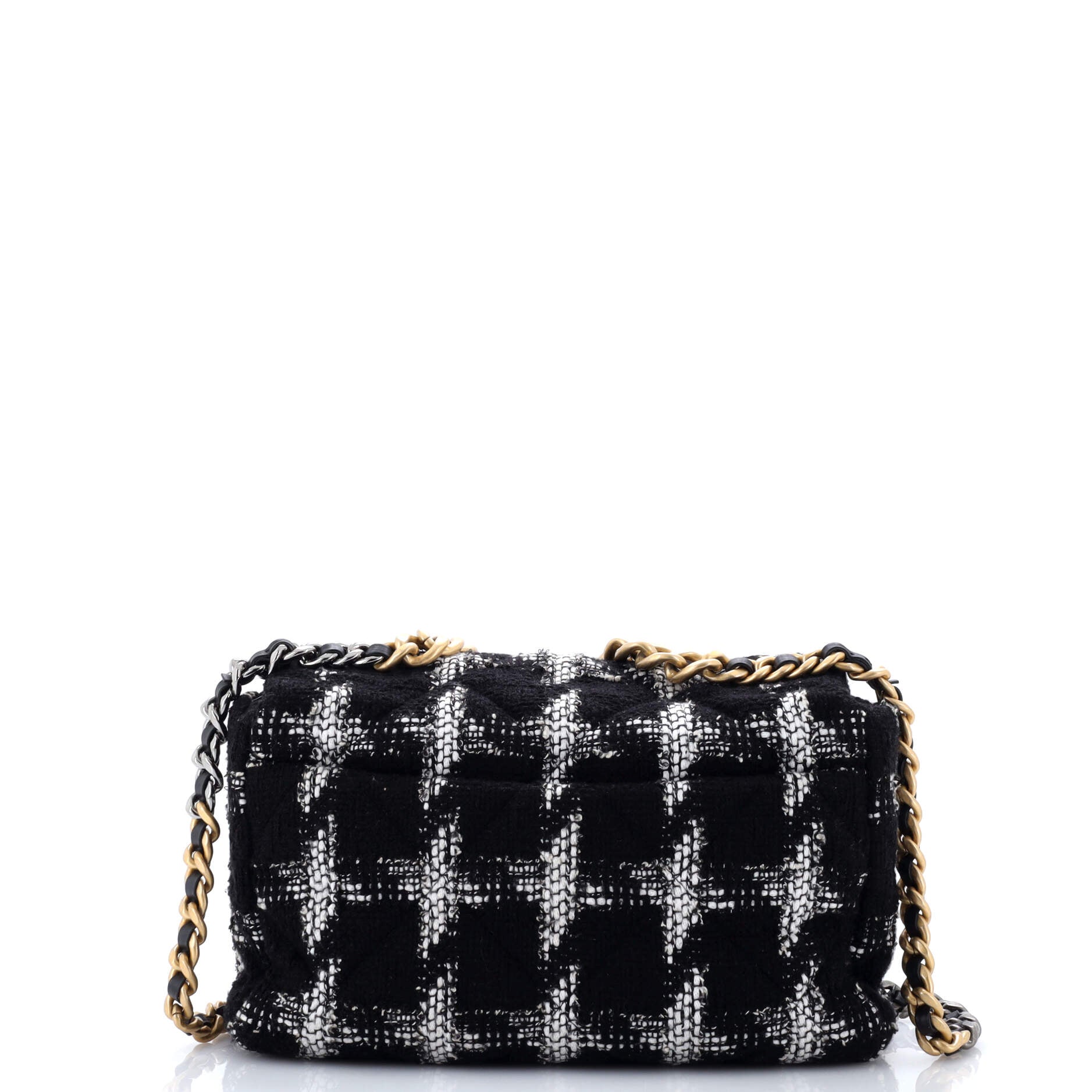 19 Flap Bag Quilted Tweed Large