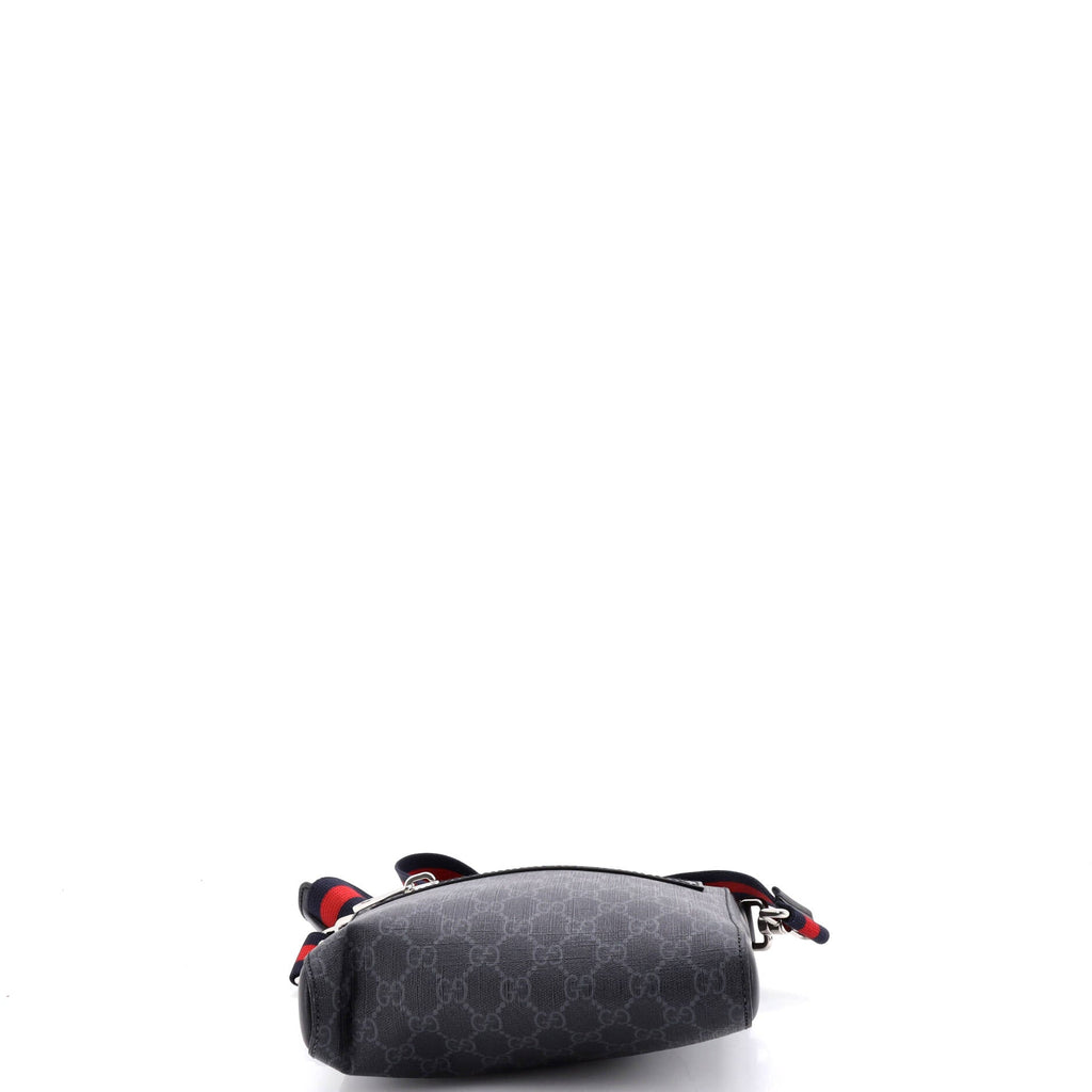 Web Strap Front Zip Messenger Bag GG Coated Canvas Small