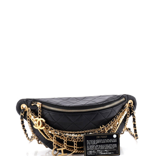 All About Chains Waist Bag Quilted Lambskin