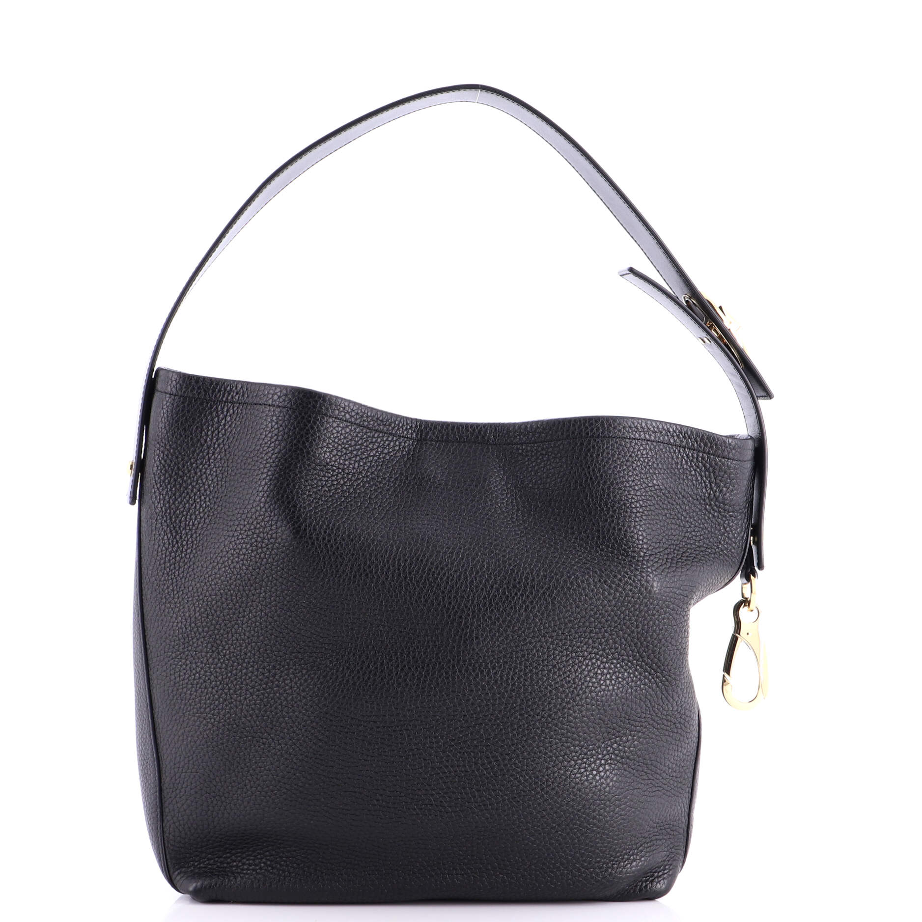 VLogo Ohval Hobo Shoulder Bag Leather