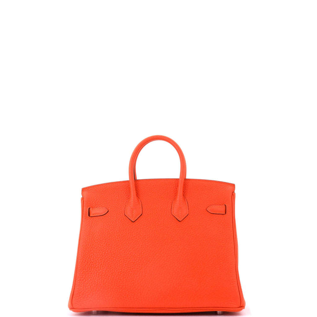 Birkin Handbag Feu Togo with Palladium Hardware 25