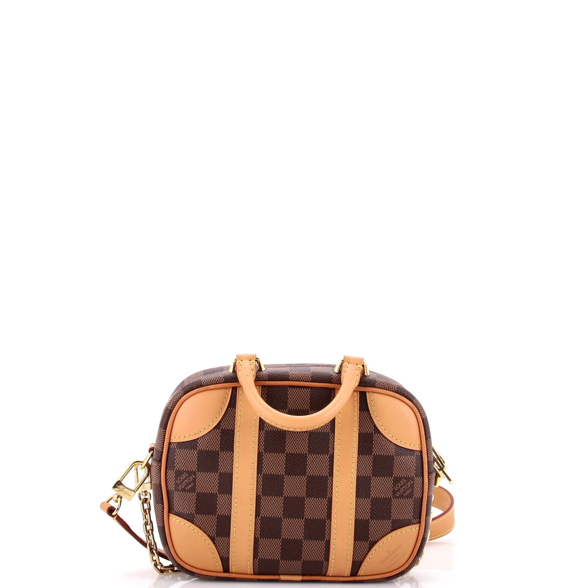 Valisette Souple Handbag Damier with Leather BB