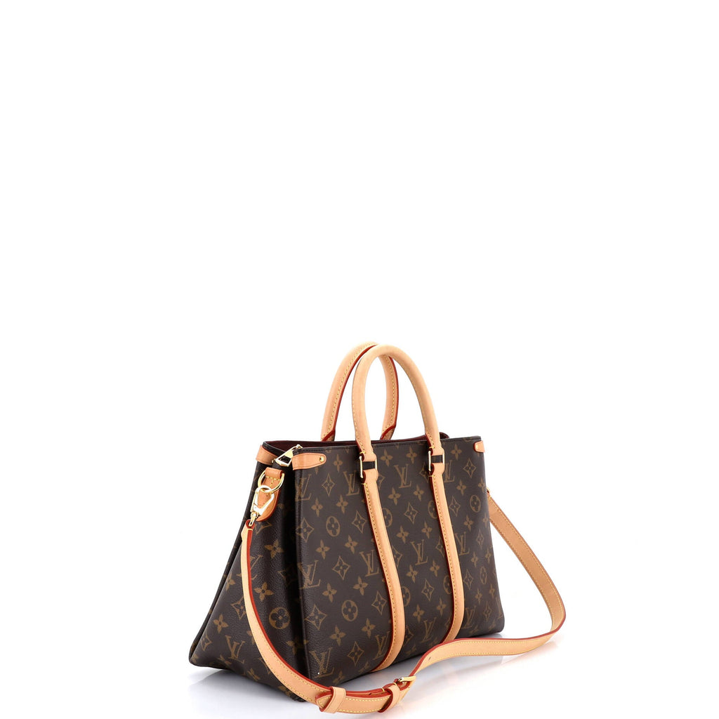 Soufflot Tote Monogram Canvas with Leather MM