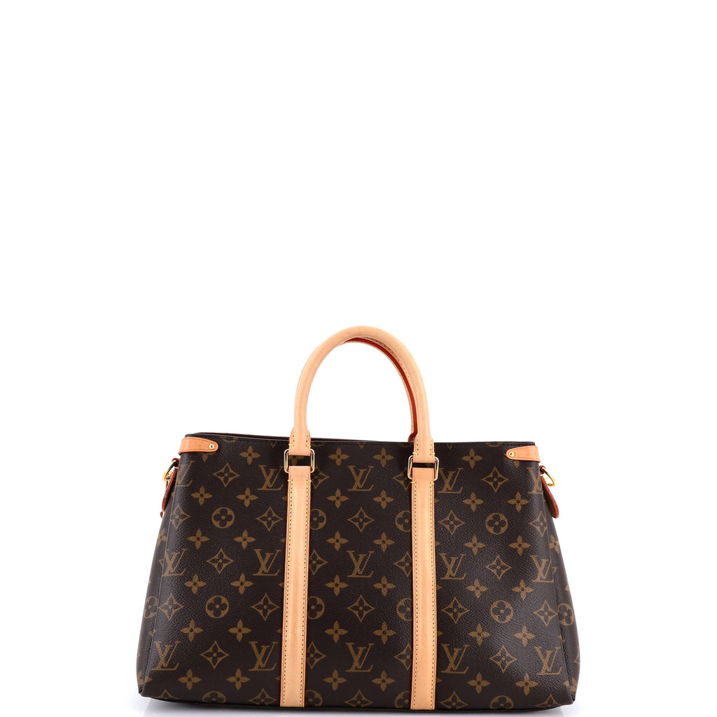 Soufflot Tote Monogram Canvas with Leather MM