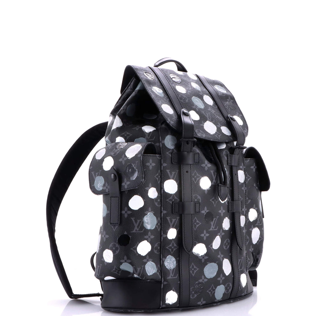 Christopher Backpack Yayoi Kusama Painted Dots Monogram Eclipse Canvas MM