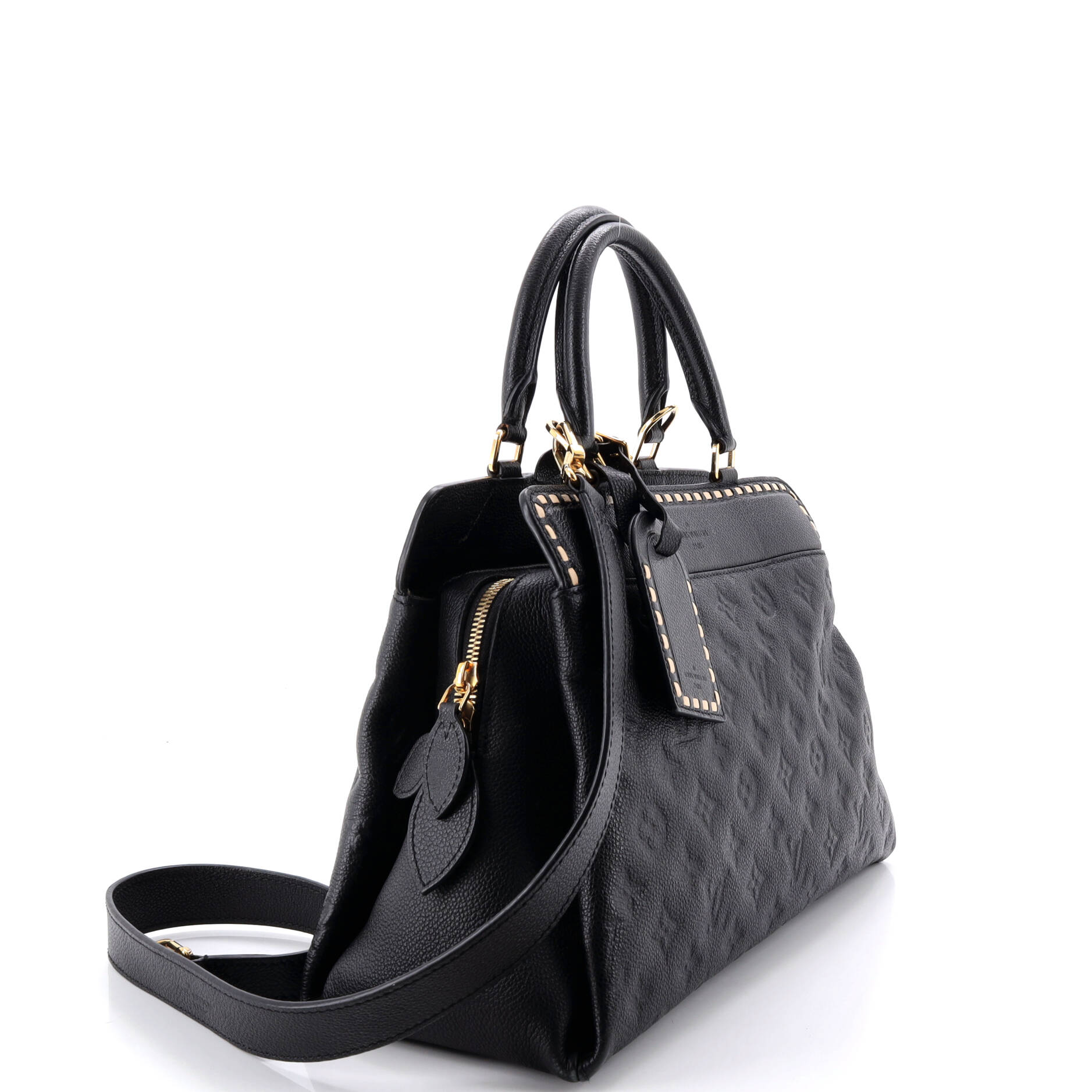 Vosges Handbag Whipstitch Monogram Empreinte Leather MM
