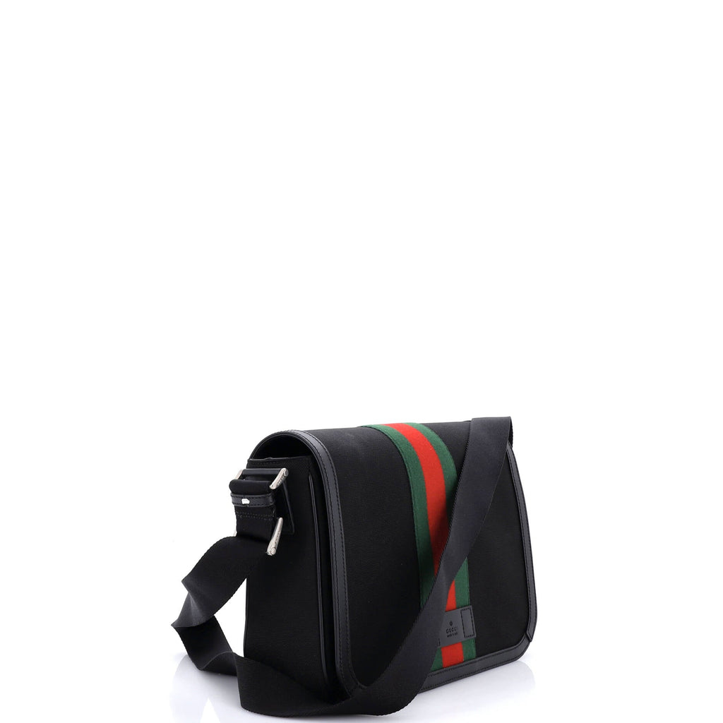 Web Flap Messenger Bag Techno Canvas Medium