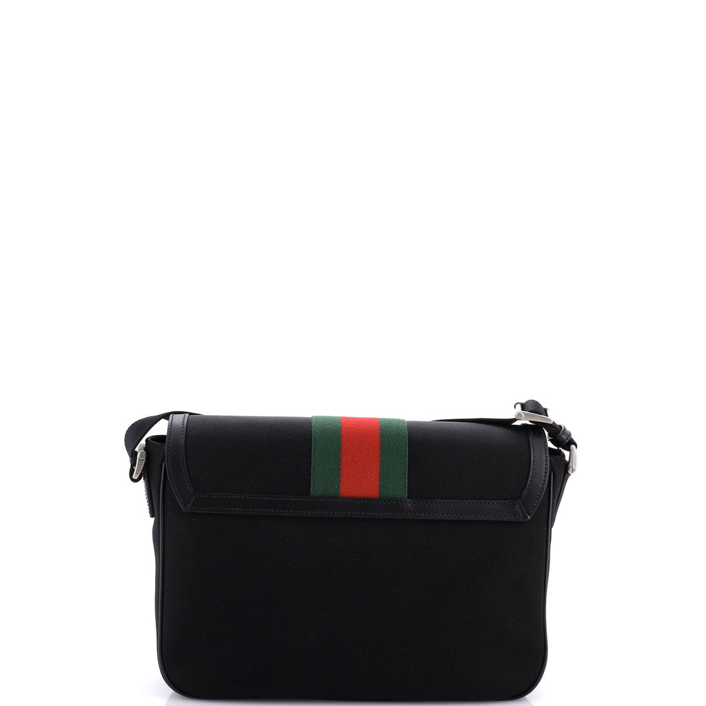Web Flap Messenger Bag Techno Canvas Medium
