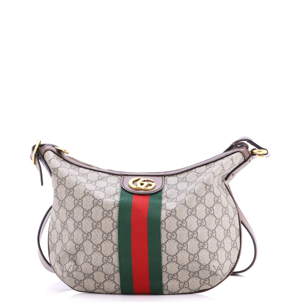 Ophidia Half Moon Hobo GG Coated Canvas Small
