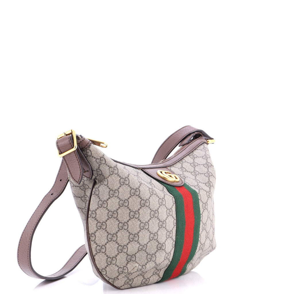 Ophidia Half Moon Hobo GG Coated Canvas Small