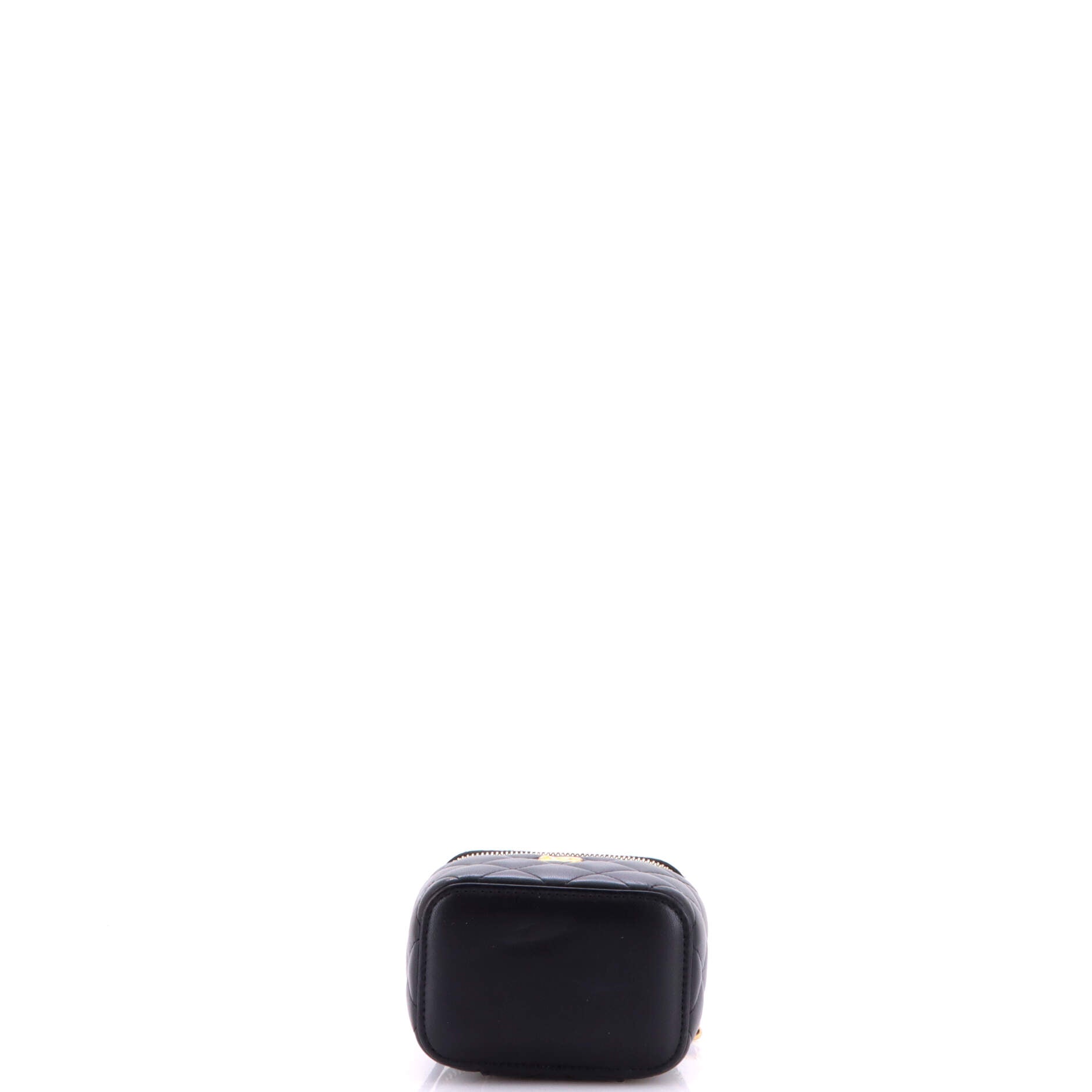 Pearl Crush Vanity Case with Chain Quilted Lambskin Mini