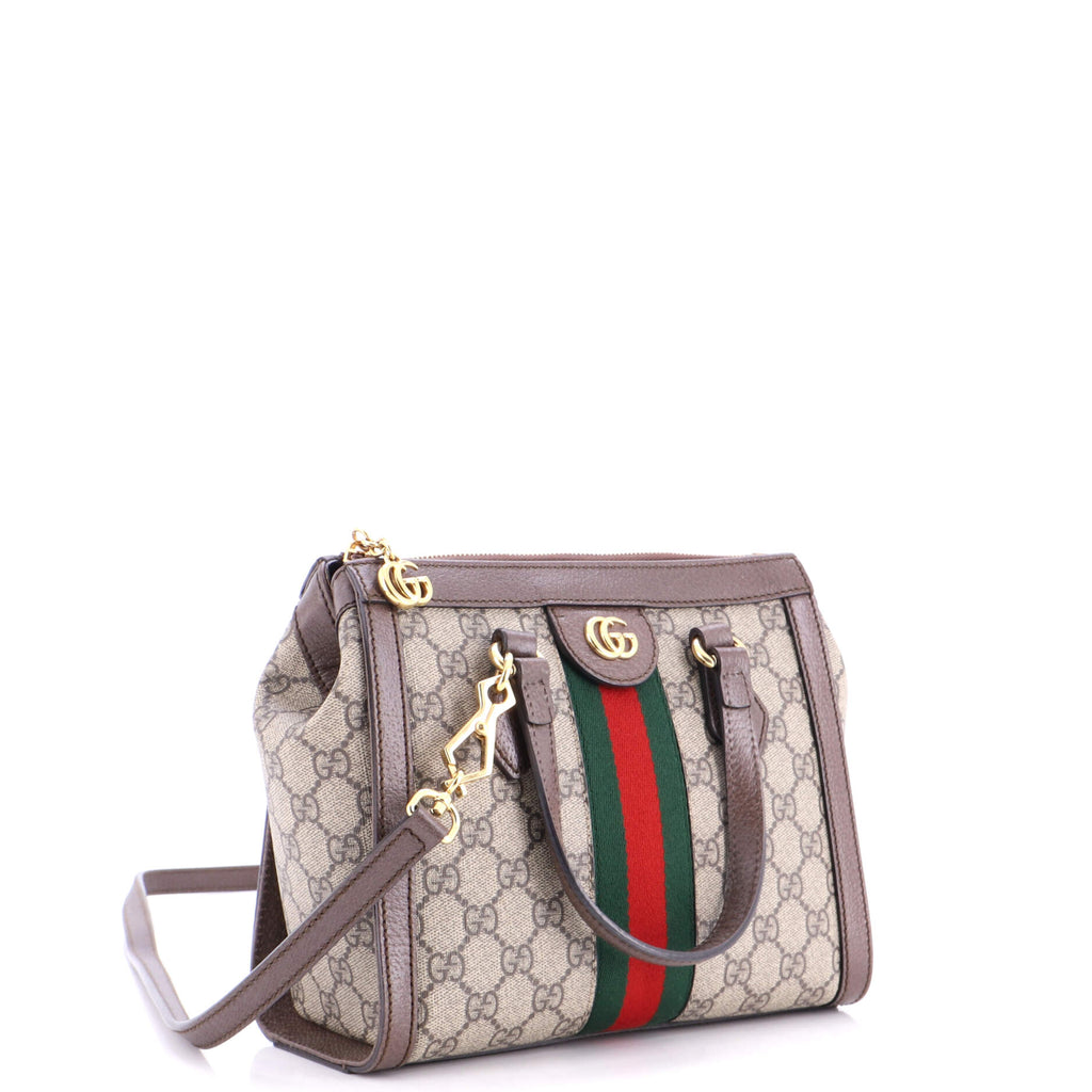 Ophidia Top Handle Tote GG Coated Canvas Small