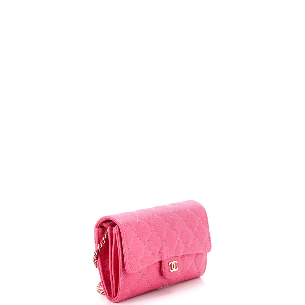 Classic Flap Wallet Crossbody Bag Quilted Caviar Mini