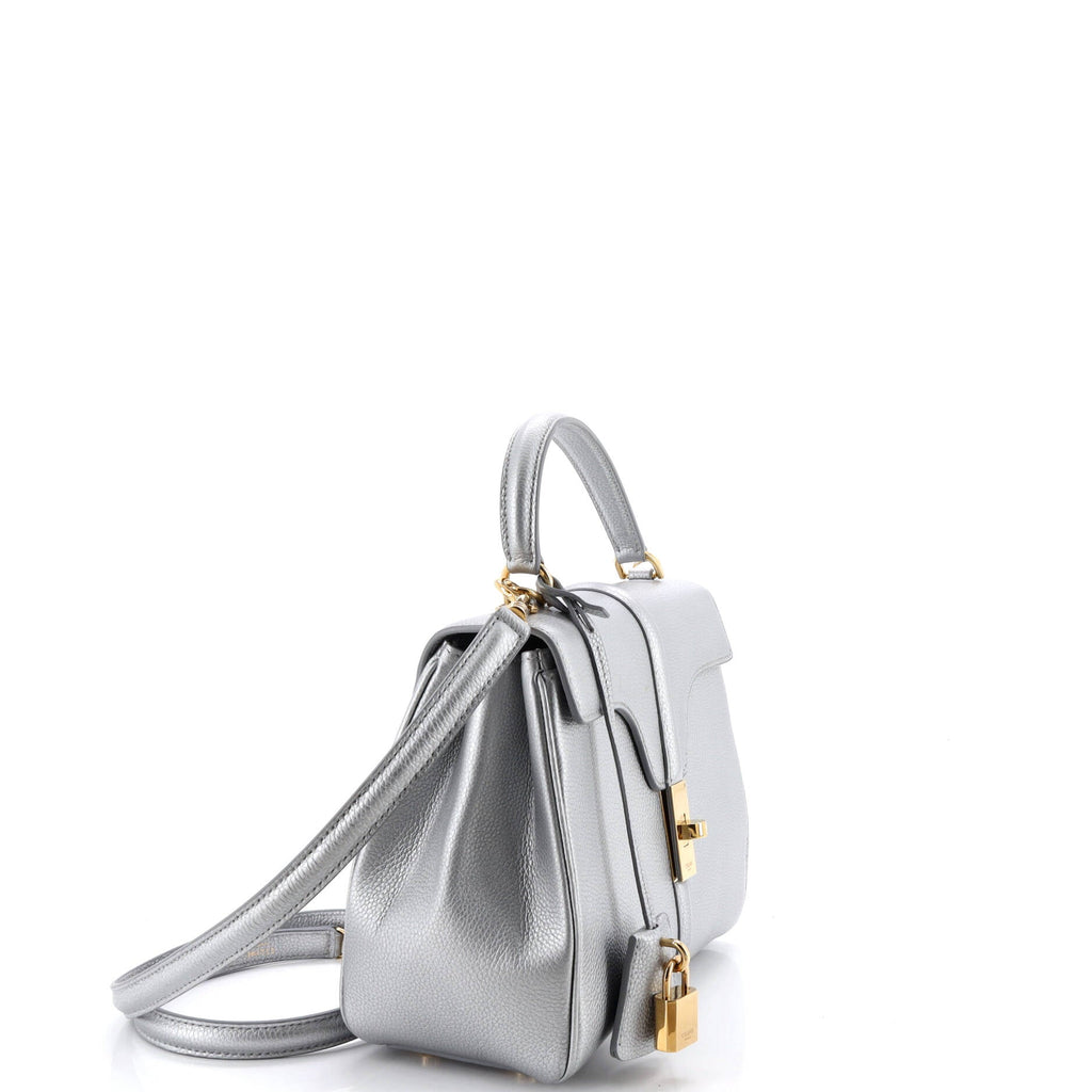 16 Top Handle Bag Grained Calfskin Small