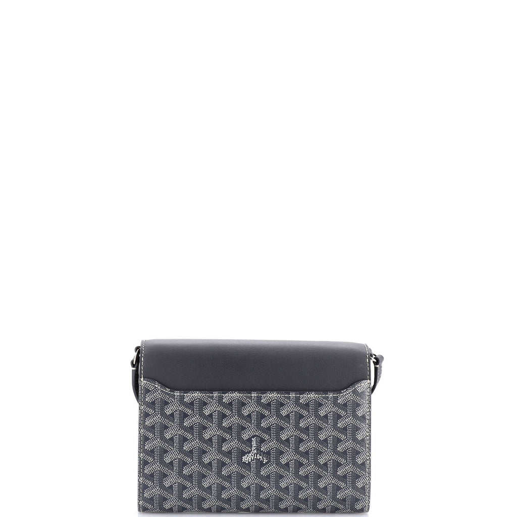 Chypre Wallet on Strap Coated Canvas with Leather