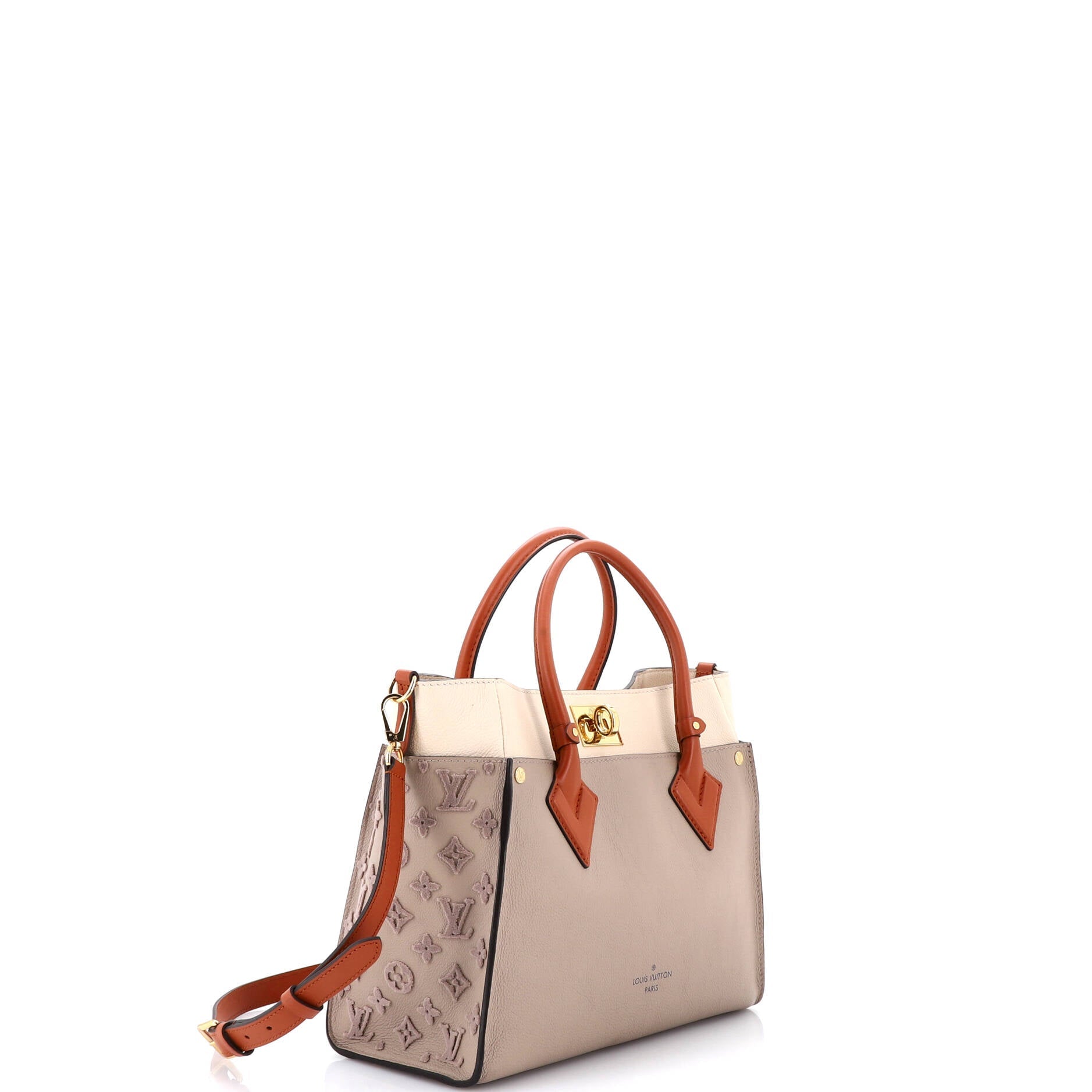 On My Side Tote Monogram Tuffetage Leather MM