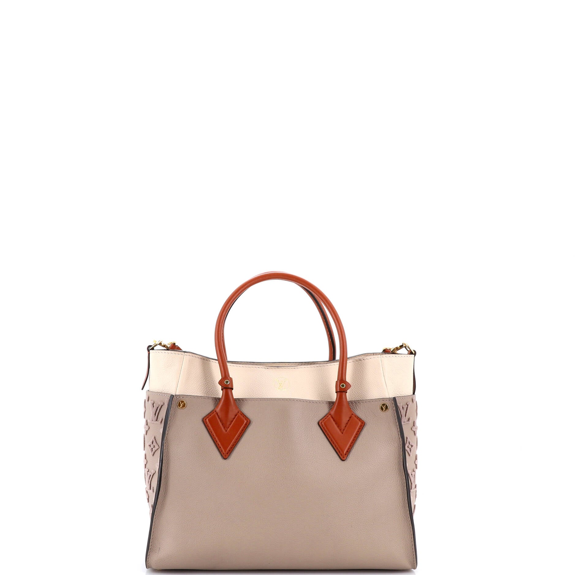 On My Side Tote Monogram Tuffetage Leather MM