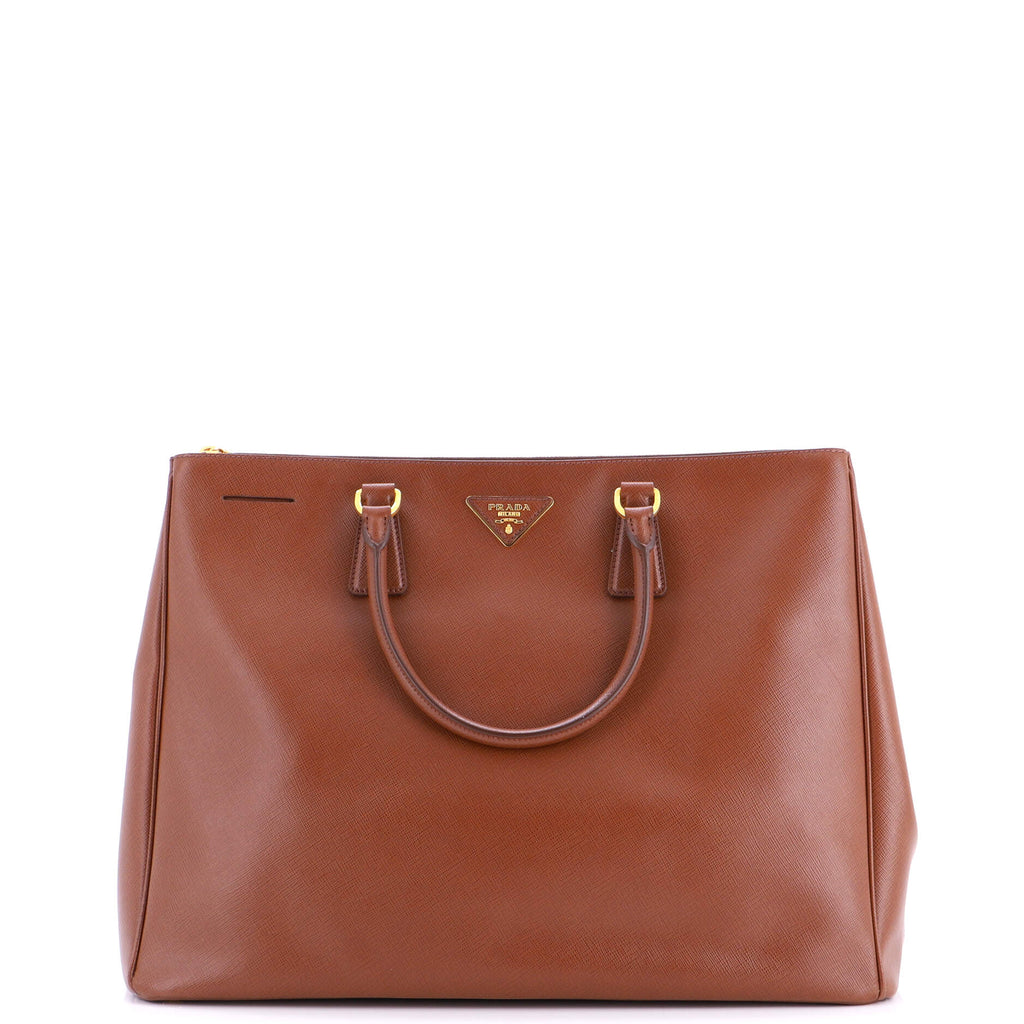 Double Zip Lux Tote Saffiano Leather XL