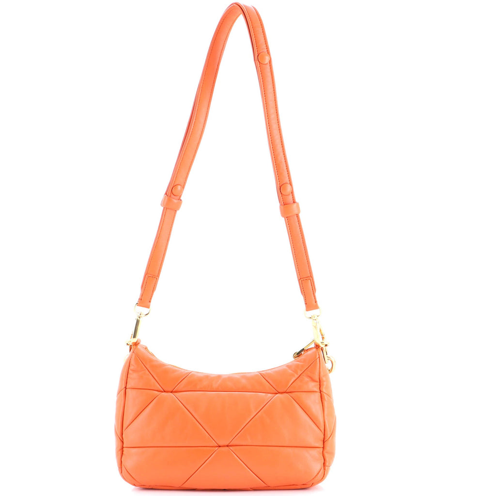 System Convertible Shoulder Bag Quilted Nappa Leather