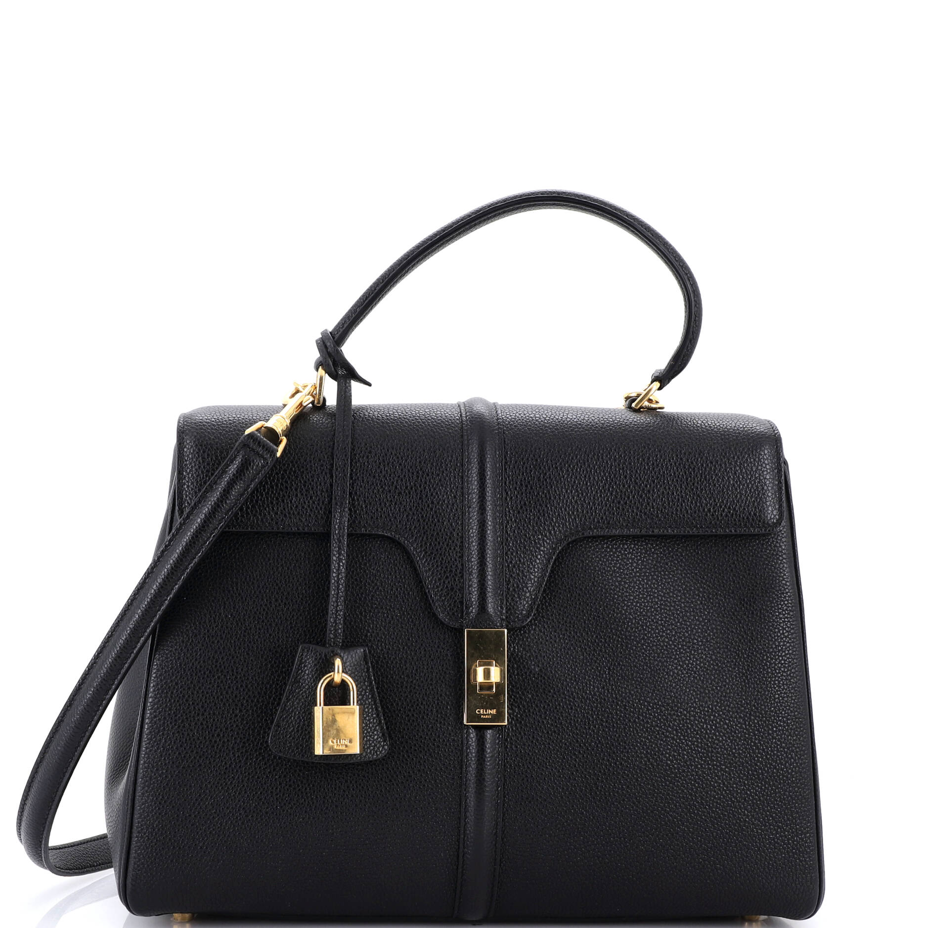 16 Top Handle Bag Grained Calfskin Medium