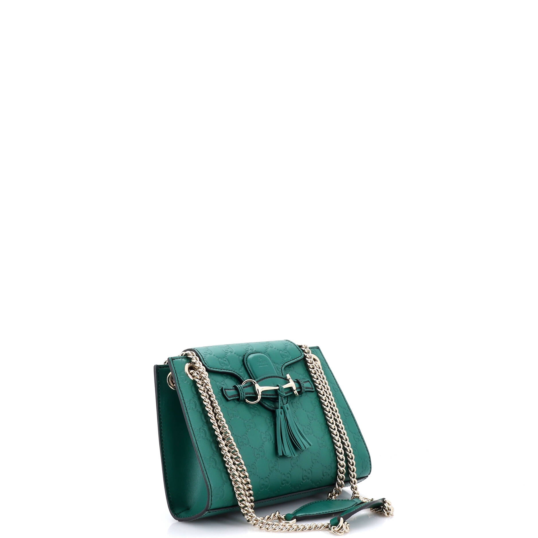Emily Chain Flap Shoulder Bag Guccissima Leather Small