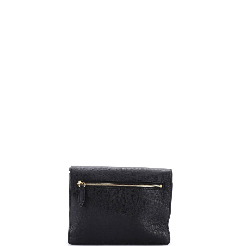 Macken Crossbody Bag Leather and House Check Canvas Small