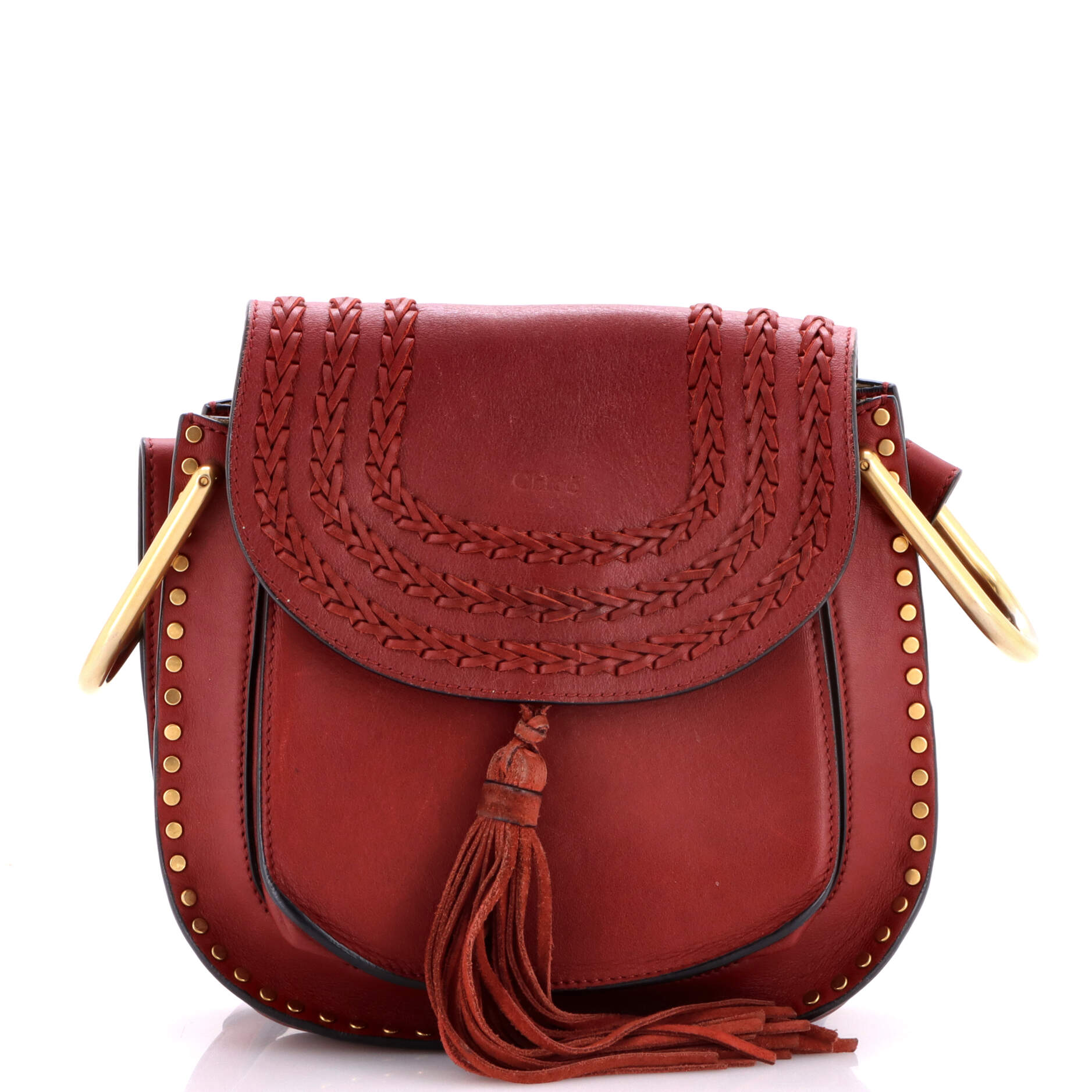Hudson Handbag Whipstitch Leather Small
