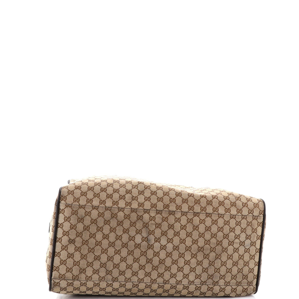 Web Carry On Duffle Bag GG Canvas Large