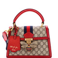 Queen Margaret Top Handle Bag GG Coated Canvas with Leather Small