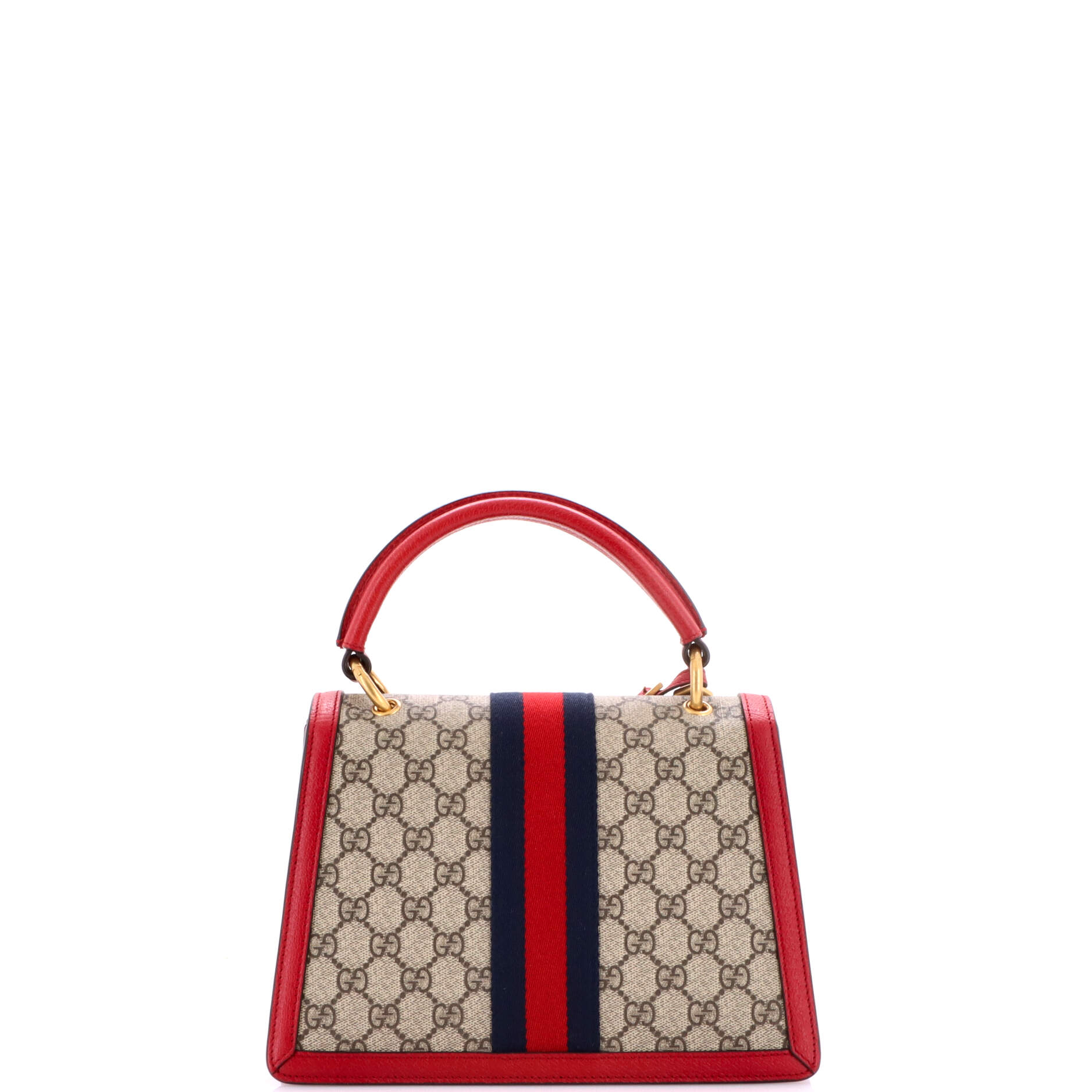Queen Margaret Top Handle Bag GG Coated Canvas with Leather Small