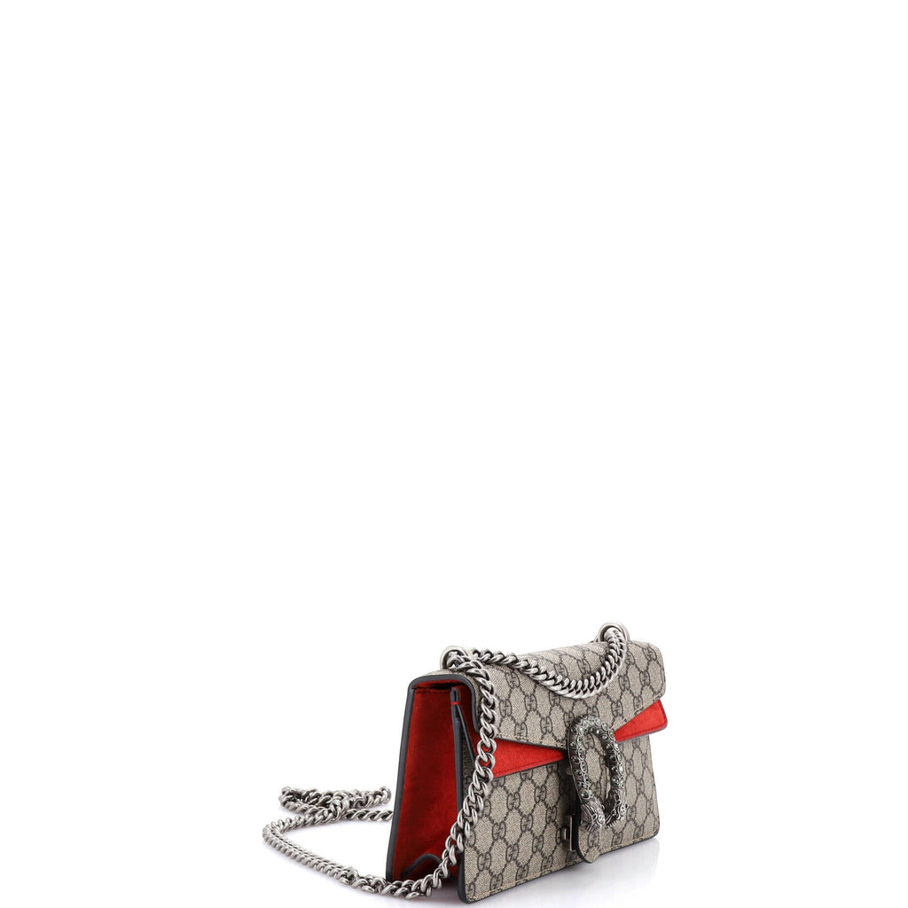Dionysus Bag GG Coated Canvas with Crystal Embellished Metal Small