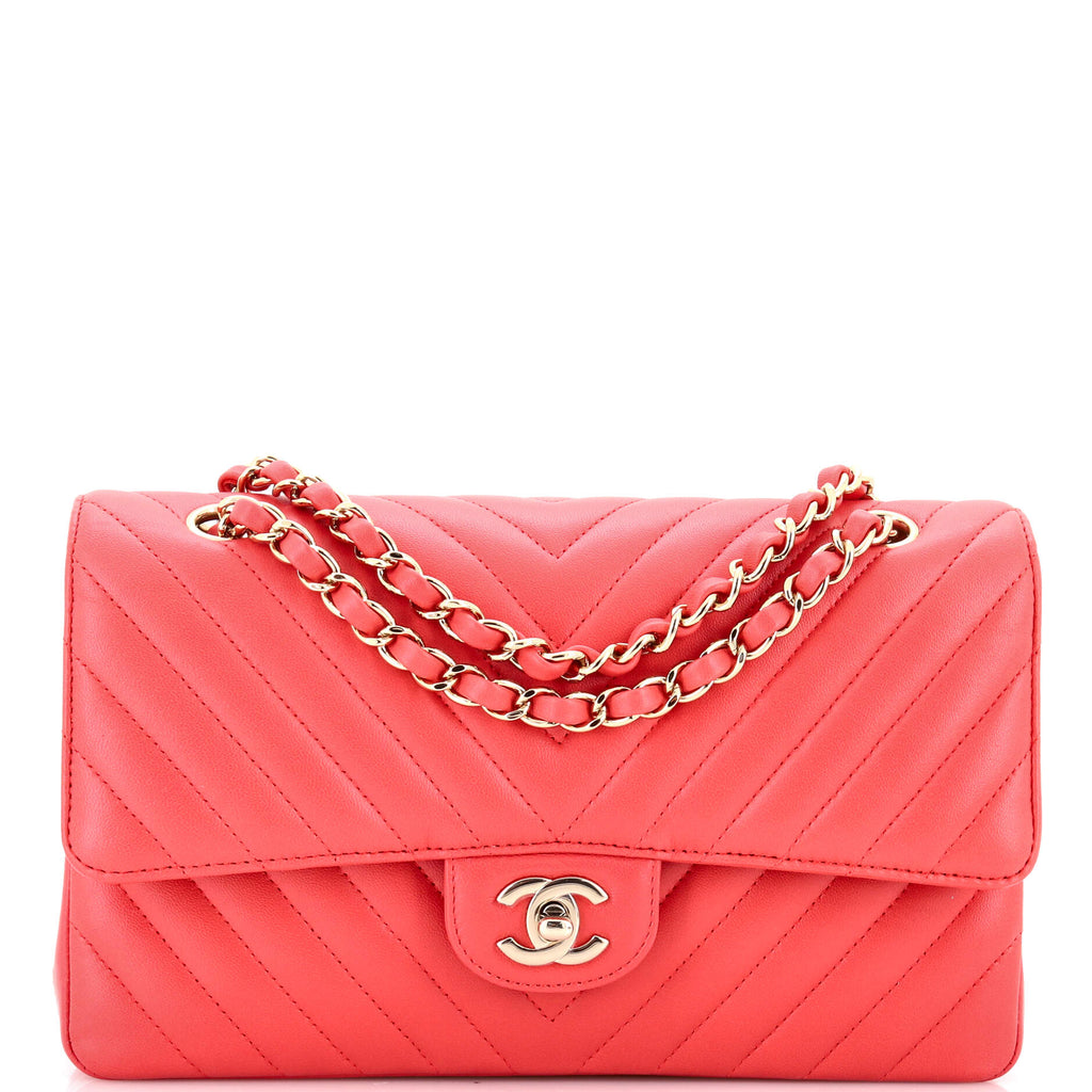 Classic Double Flap Bag Chevron Lambskin Medium