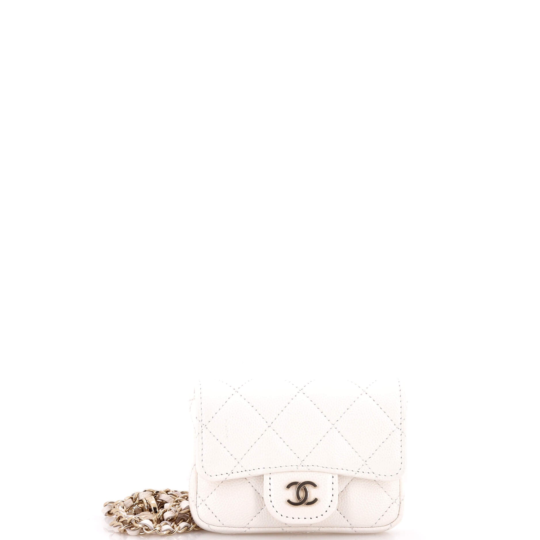 Classic Flap Chain Belt Bag Quilted Caviar Mini